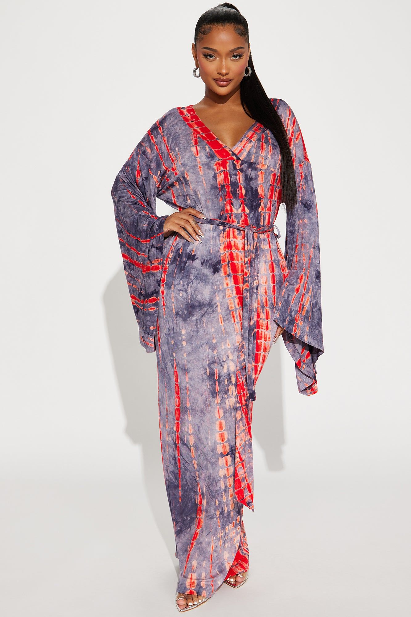 Rachel Tie Dye Maxi Dress - Blue/combo sold by Fashion Nova