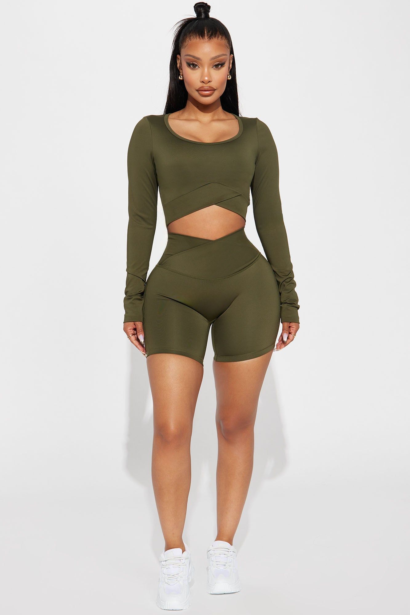 Hard Flex Elevate Active Top - Olive sold by Fashion Nova product image thumbnail 2