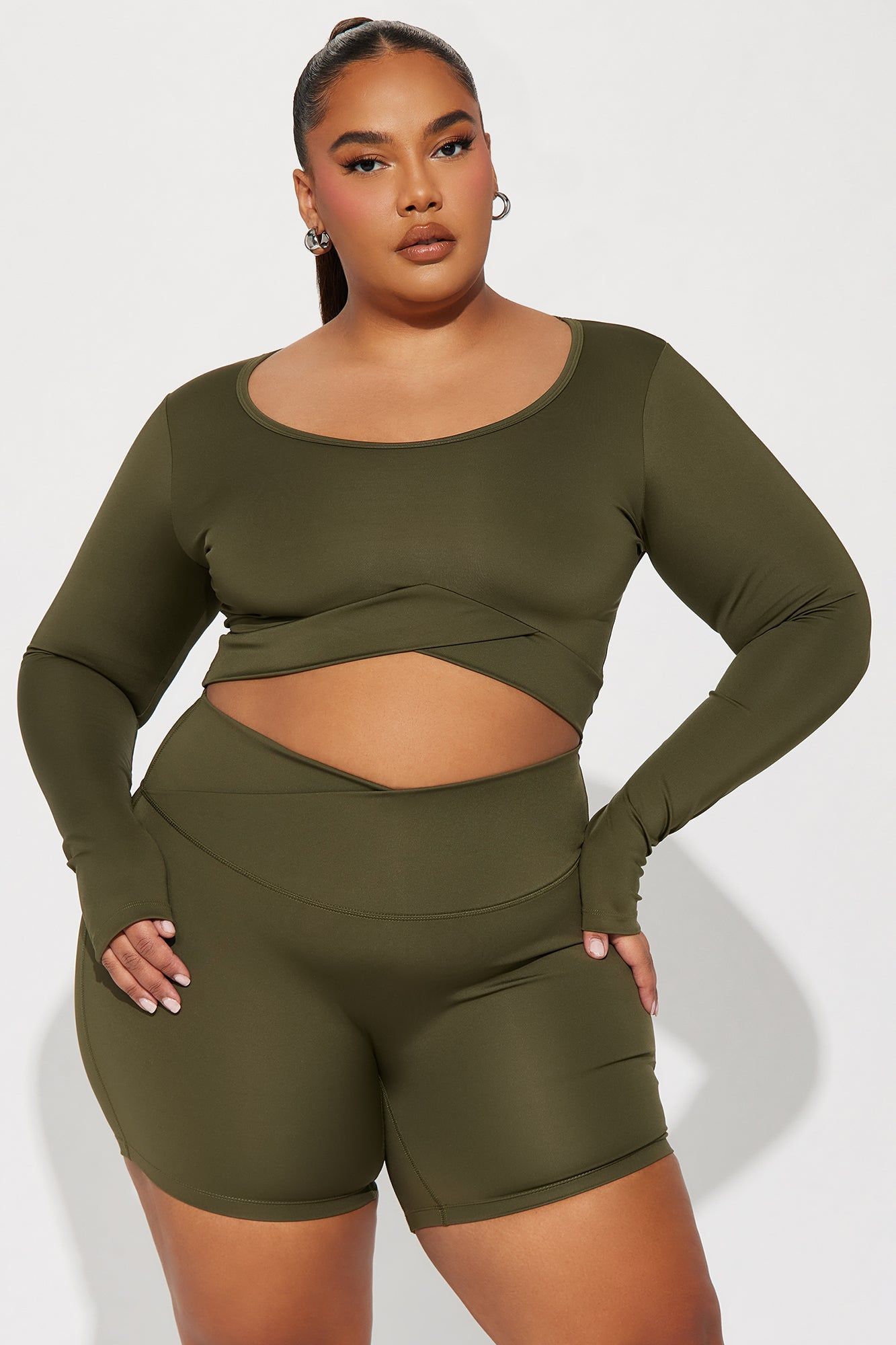 Hard Flex Elevate Active Top - Olive sold by Fashion Nova product image thumbnail 4