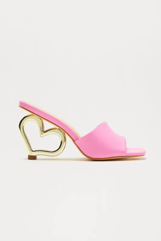 Kiki Heart Mules - Pink sold by Fashion Nova