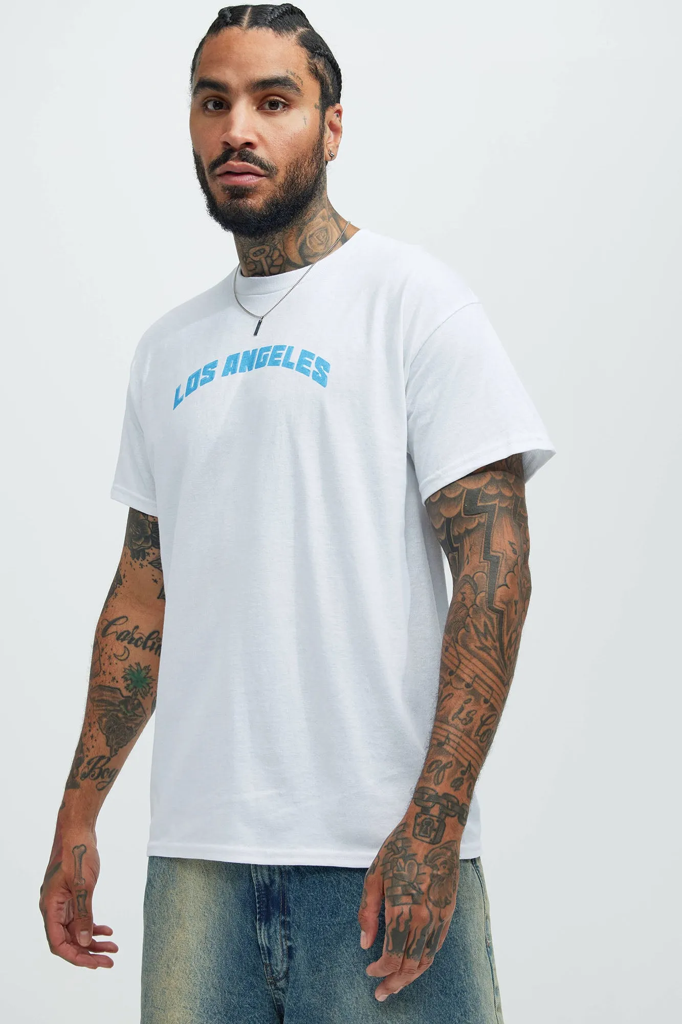 Neighborhood Short Sleeve Tee - White sold by Fashion Nova