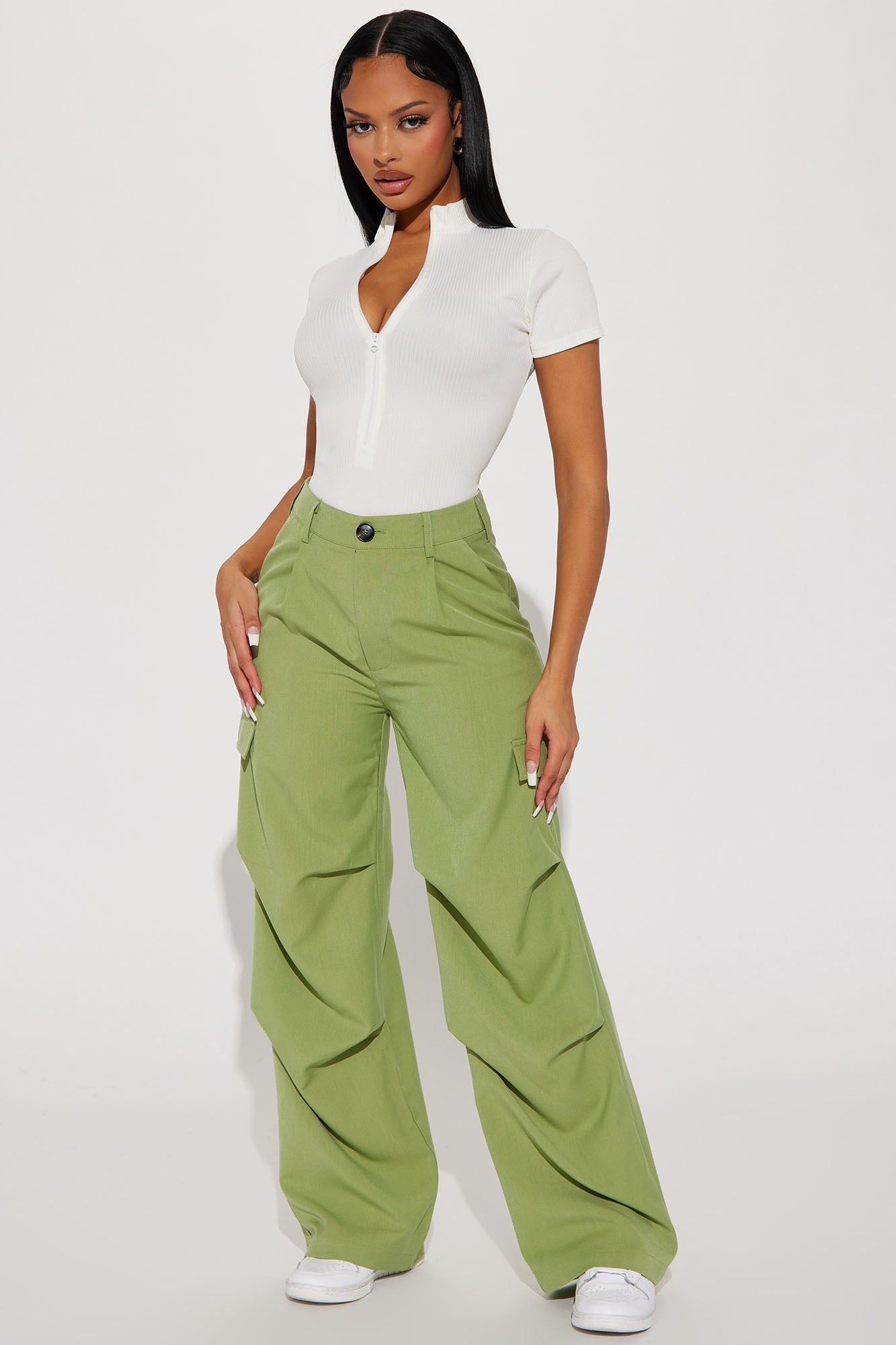 In The Mix Cargo Trouser - Sage sold by Fashion Nova