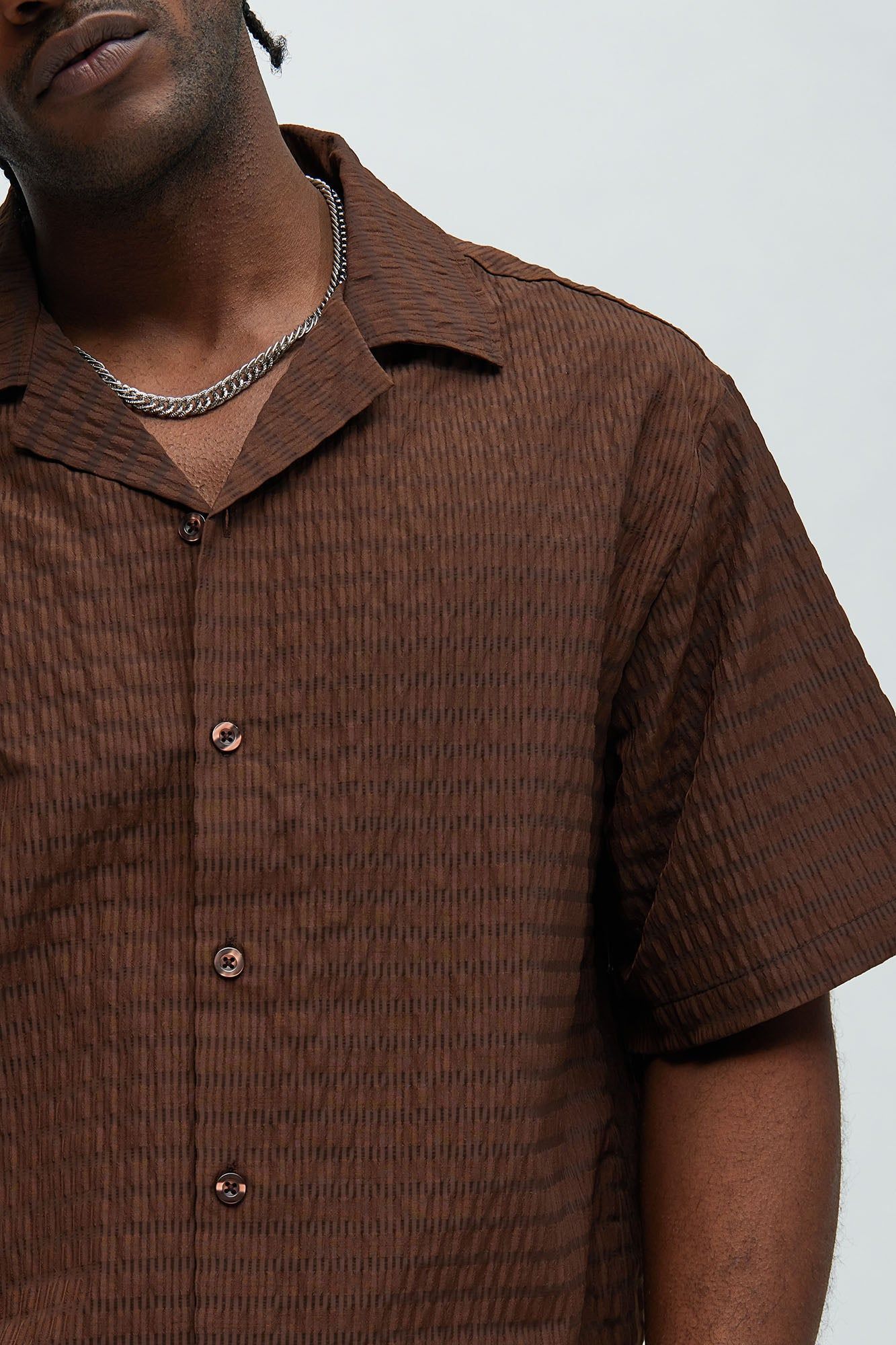 Sierra Textured Shirt - Brown sold by Fashion Nova product image thumbnail 3