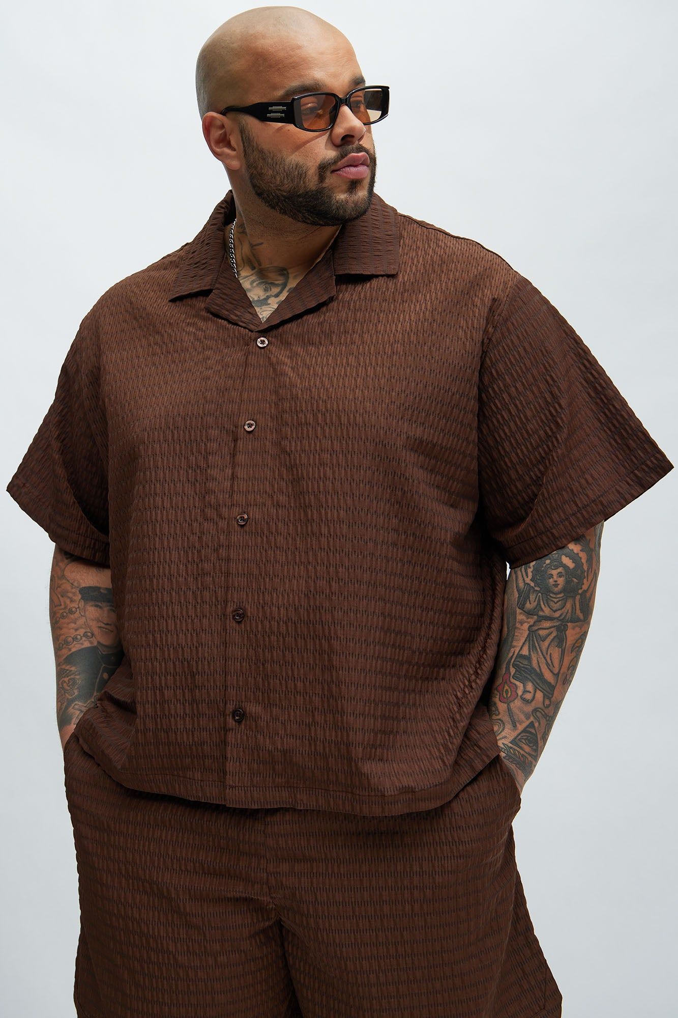 Sierra Textured Shirt - Brown sold by Fashion Nova product image thumbnail 5