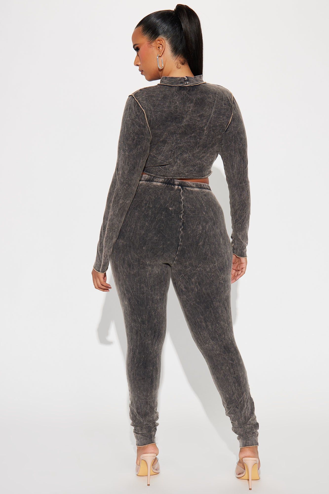 Bianca Mineral Wash Legging Set - Black sold by Fashion Nova product image thumbnail 3