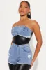 Mix It Up Faux Leather Jumpsuit - Black/combo sold by Fashion Nova