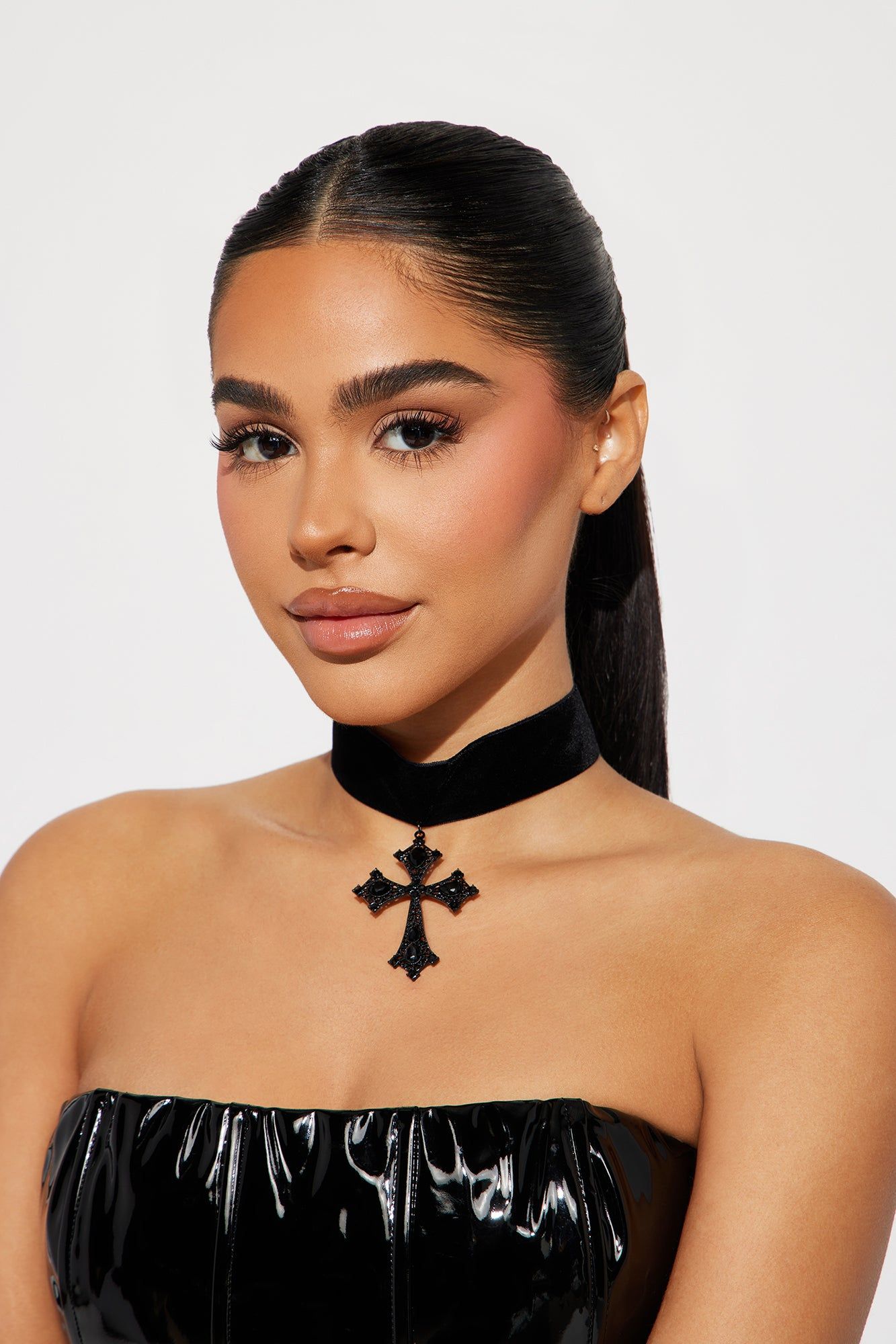 The Cross Choker Necklace - Black sold by Fashion Nova product image thumbnail 2