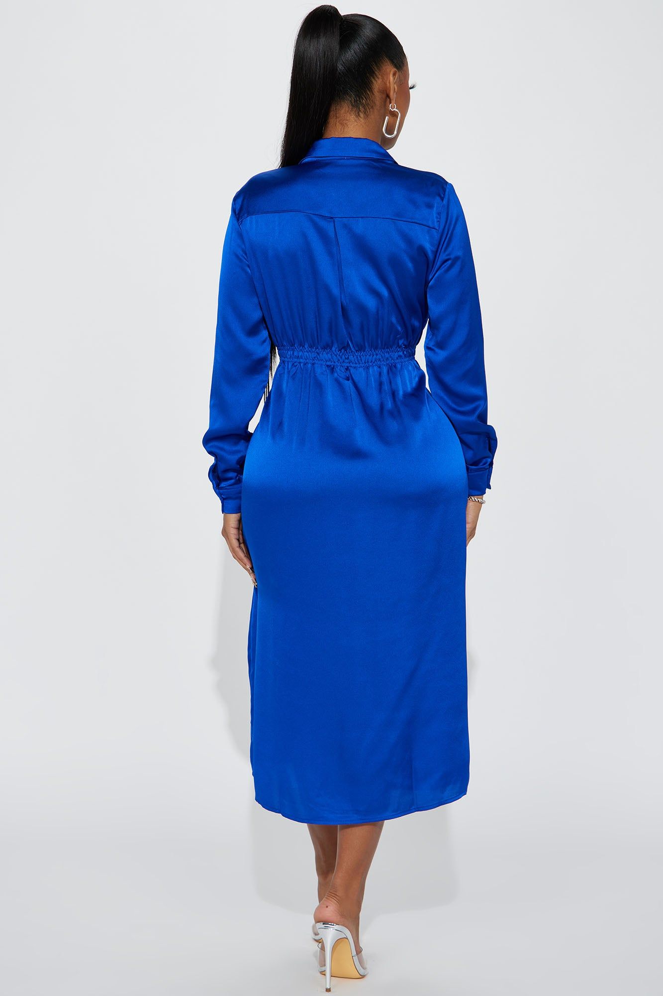 Isabella Satin Midi Dress - Royal sold by Fashion Nova product image thumbnail 3
