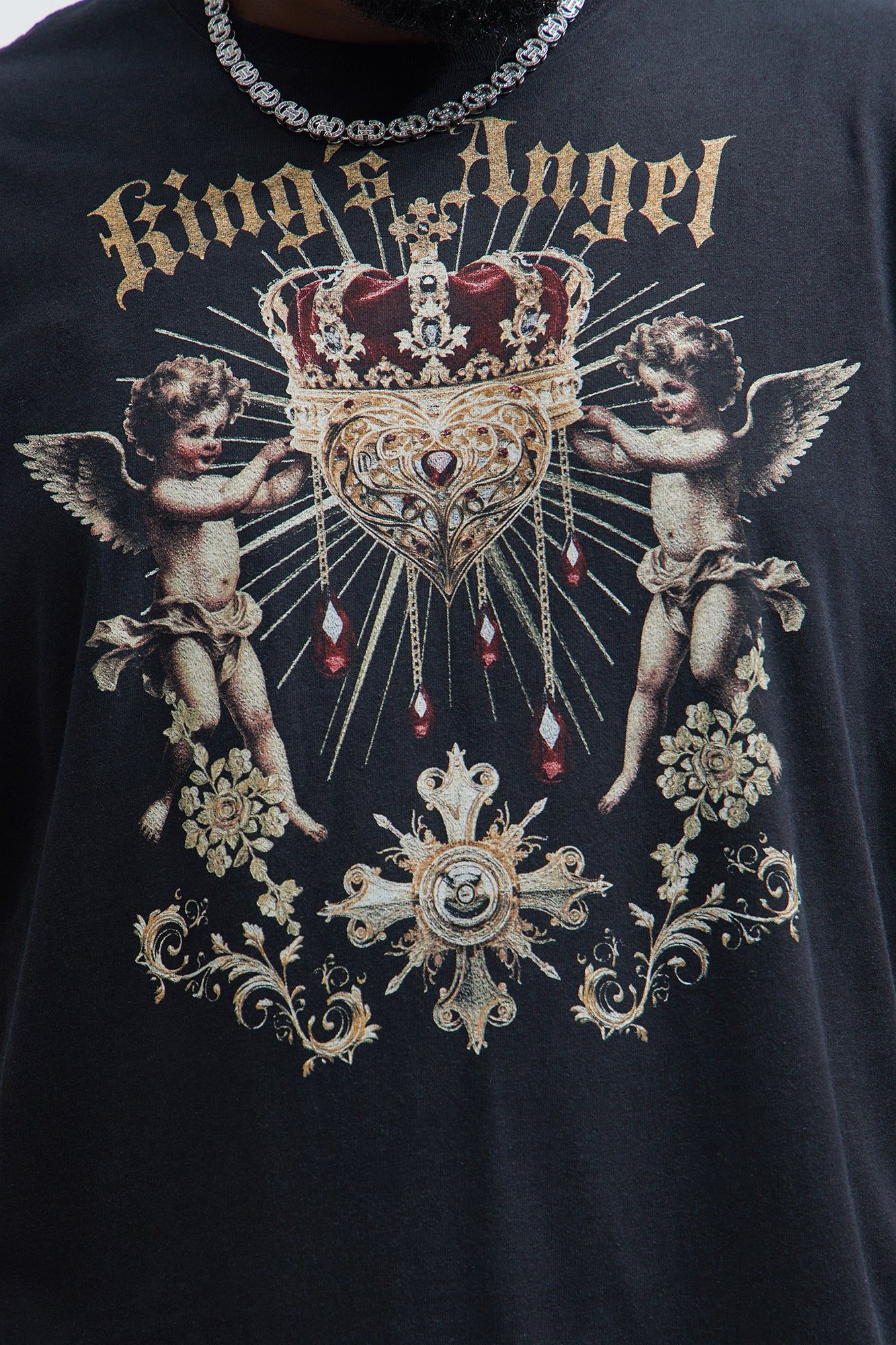 Kings Angel Oversize Short Sleeve Tee - Black sold by Fashion Nova product image thumbnail 5