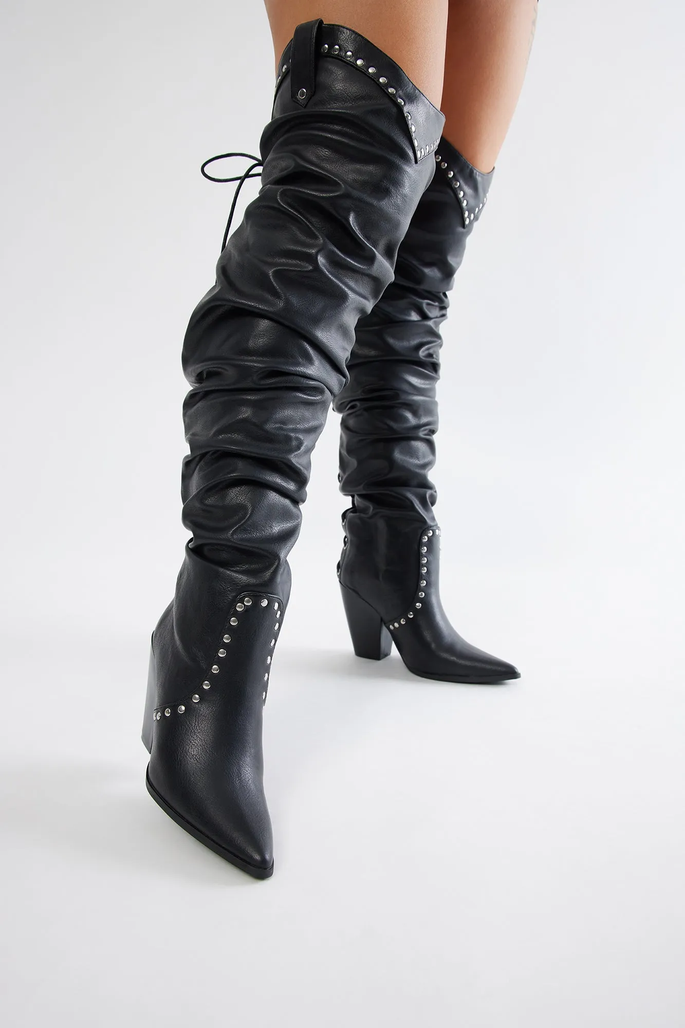 Nashville Trip Cowboy Boots - Black sold by Fashion Nova product image thumbnail 2