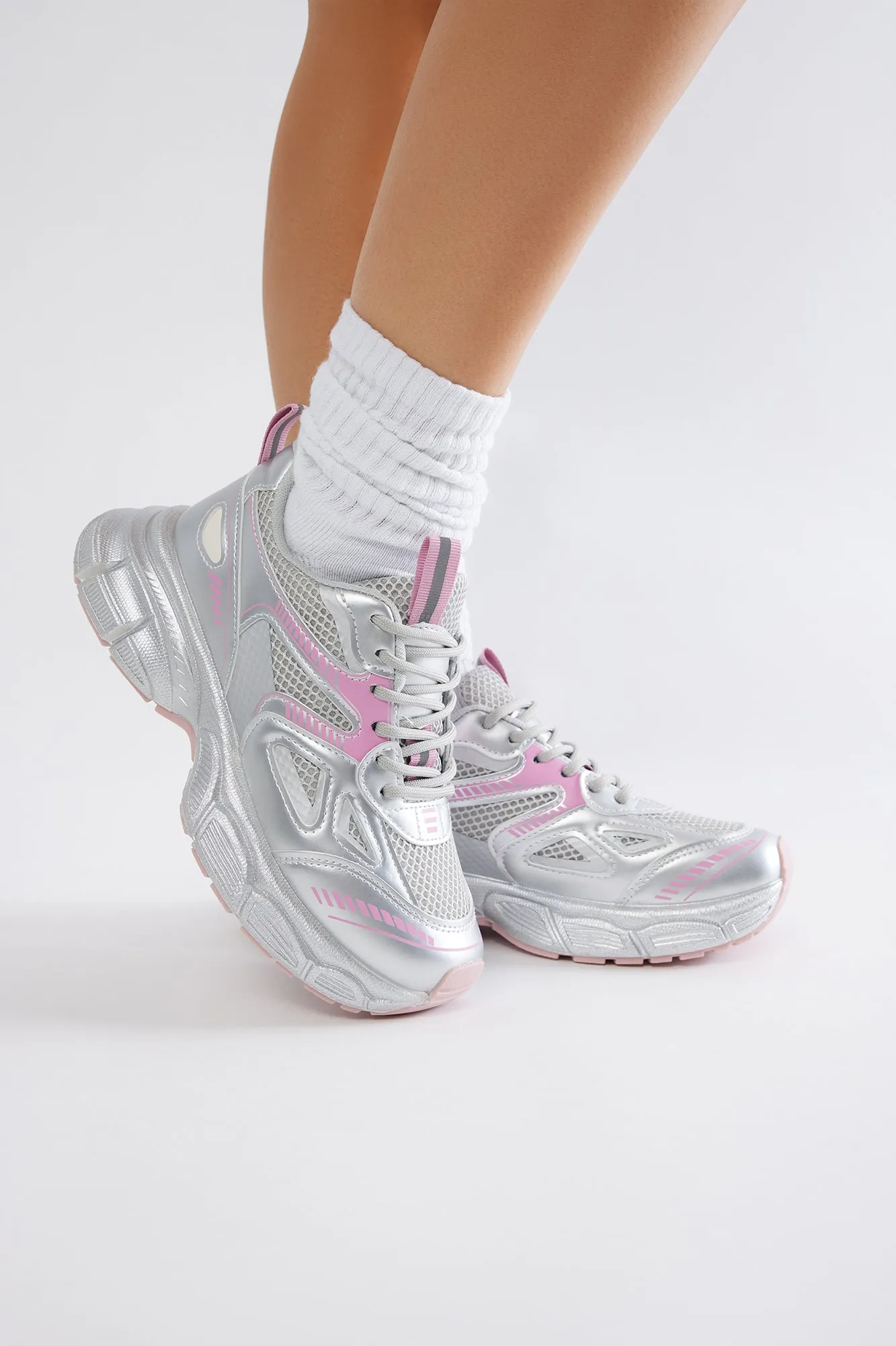 Stella Platform Sneakers - Silver sold by Fashion Nova product image thumbnail 2
