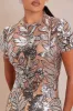 Cara Sheer Sequin Mini Dress - Silver sold by Fashion Nova
