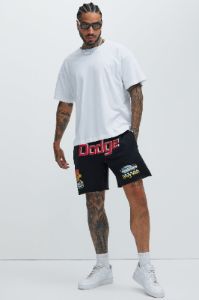 Dodge '96 Shorts - Black sold by Fashion Nova