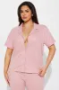 Chill Vibes Only Ribbed PJ Pant Set - Mauve/combo sold by Fashion Nova