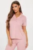 Chill Vibes Only Ribbed PJ Pant Set - Mauve/combo sold by Fashion Nova