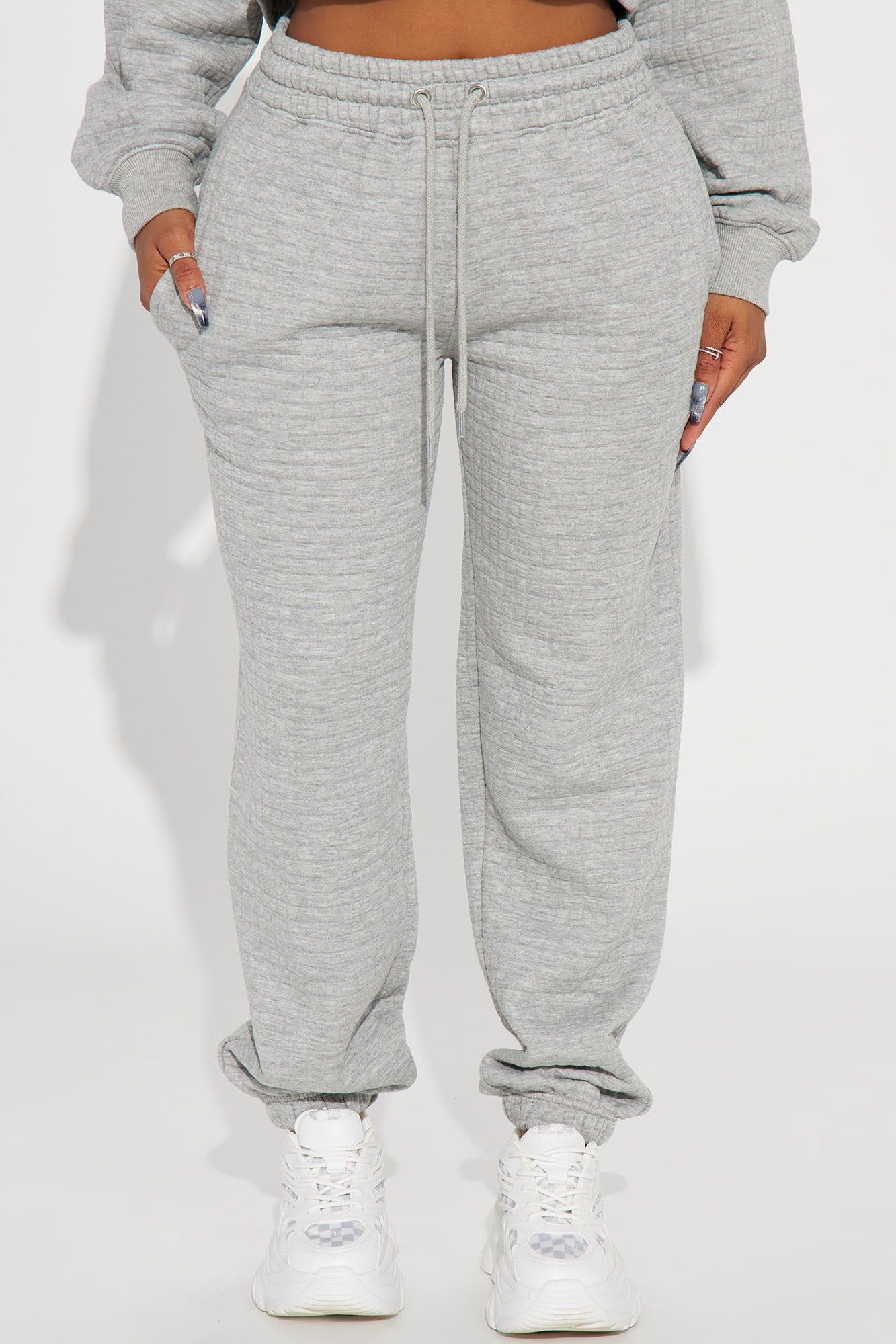 Chill With Me Joggers - Heathered Grey sold by Fashion Nova product image thumbnail 2