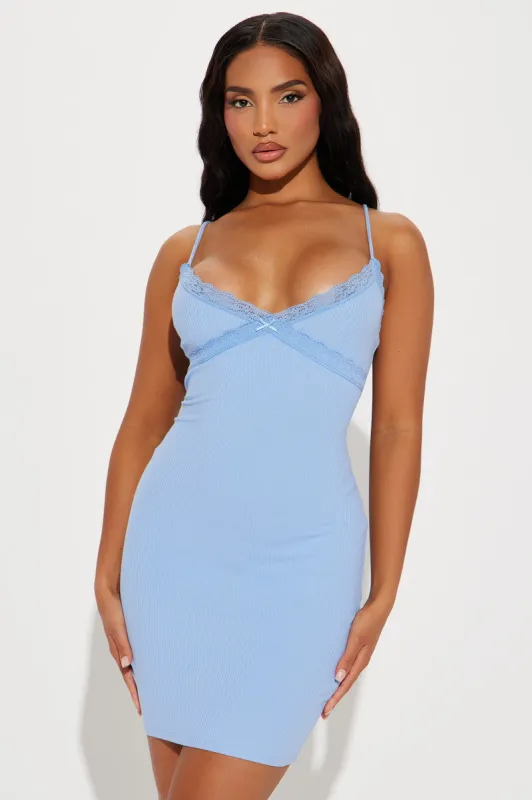 Forever Type Love Mini Dress - Blue sold by Fashion Nova