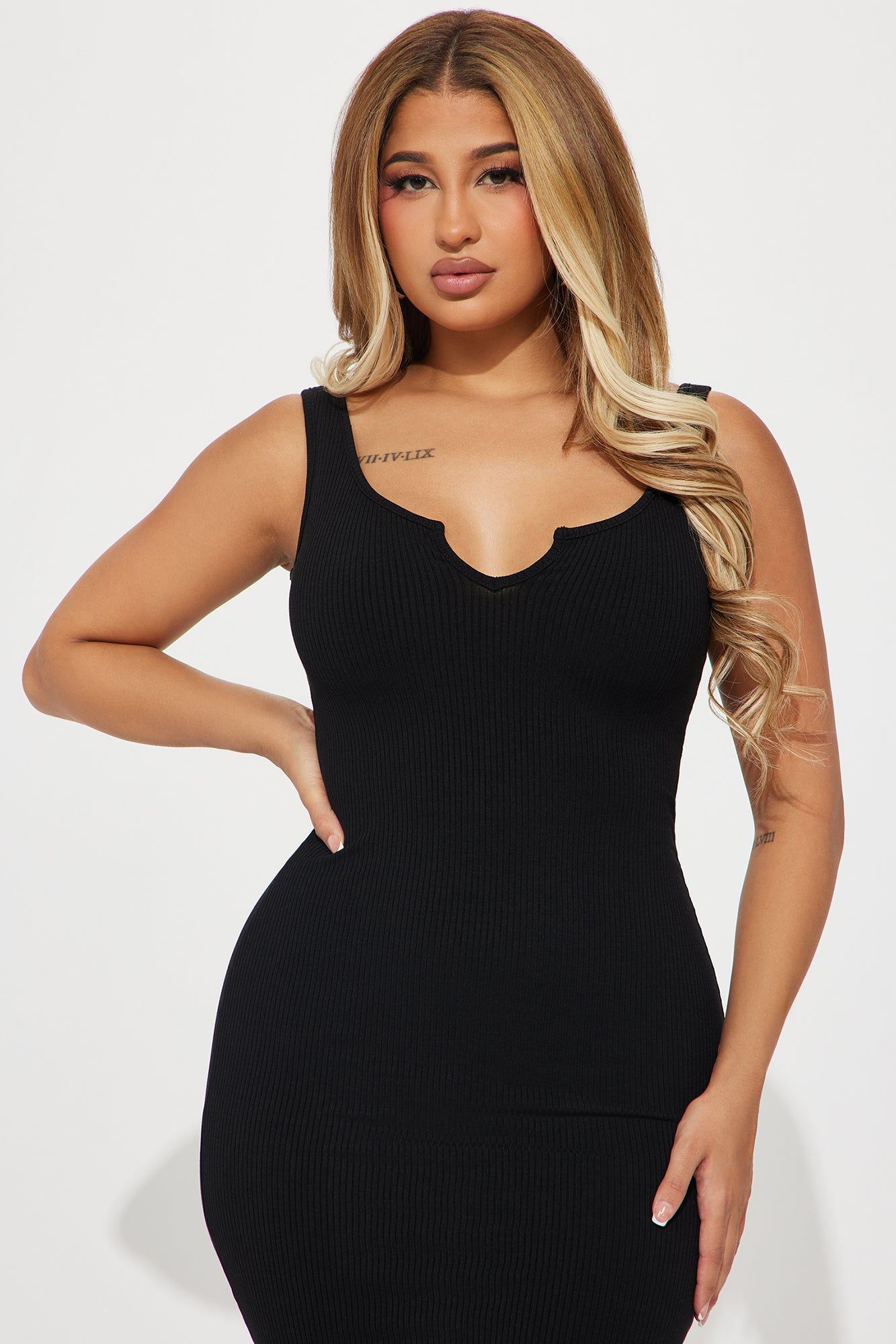 Alexxia Ribbed Mini Dress - Black sold by Fashion Nova product image thumbnail 2