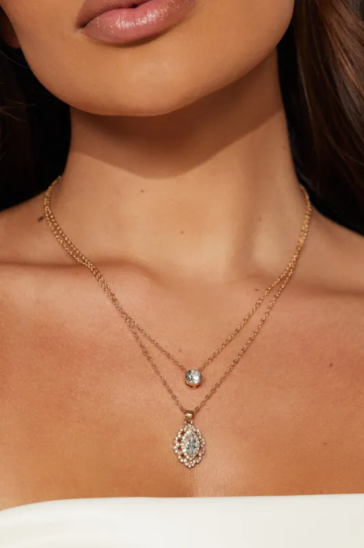 Opulent Ice Necklace - Gold sold by Fashion Nova