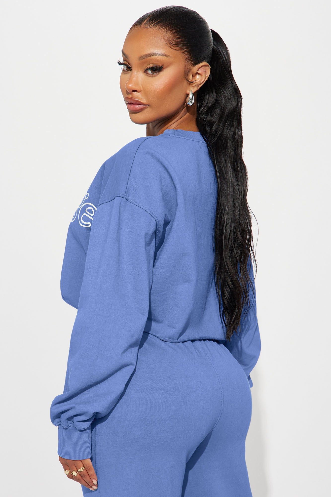 Manhattan Cropped Sweatshirt - Blue sold by Fashion Nova product image thumbnail 4