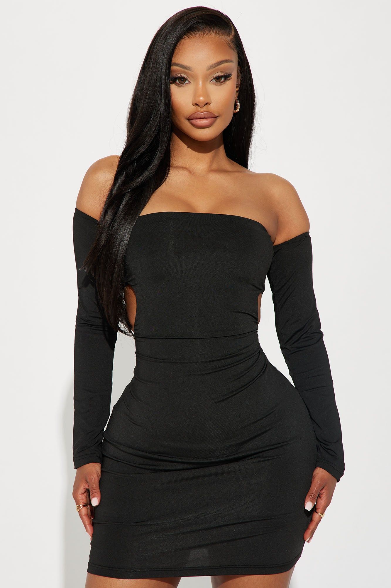 Destiny Mini Dress - Black sold by Fashion Nova