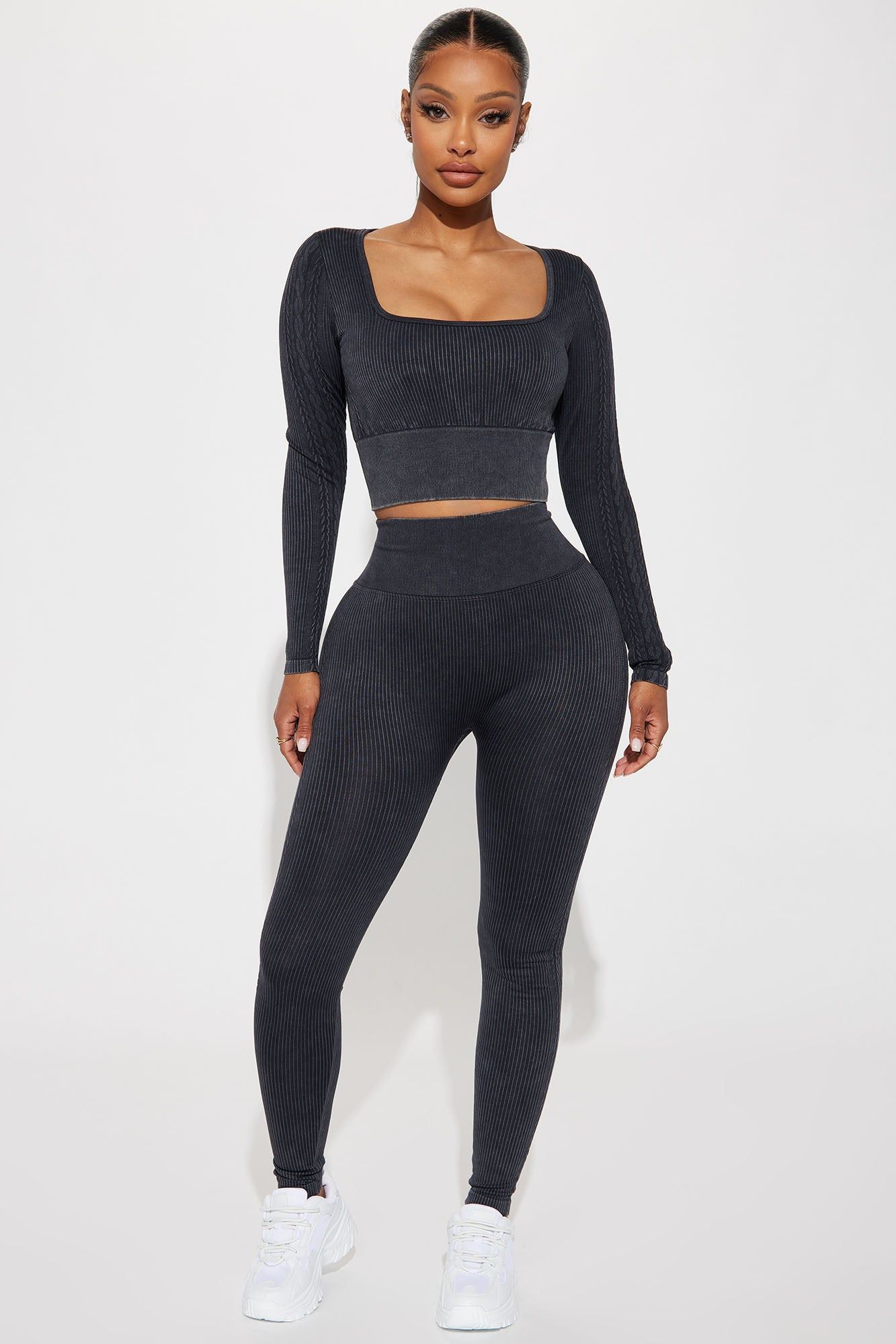 Alignment Seamless Active Leggings - Charcoal sold by Fashion Nova