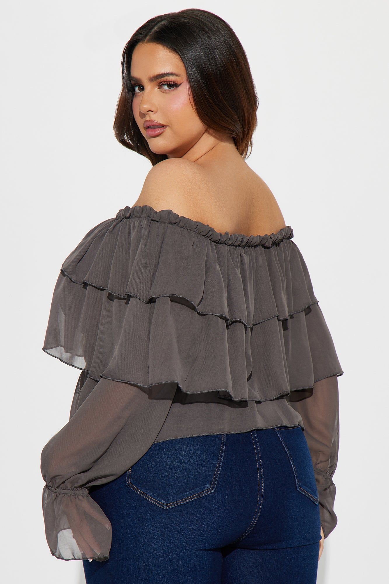 Cambria Blouse Top - Charcoal sold by Fashion Nova product image thumbnail 6