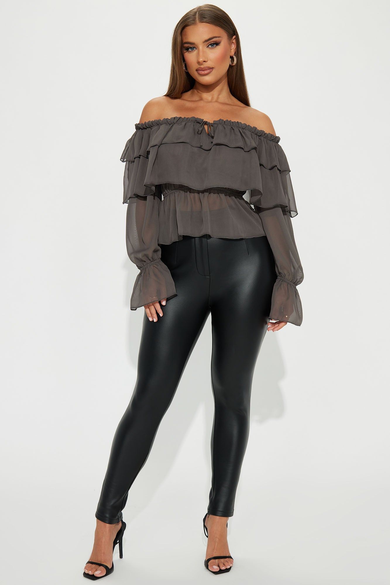 Cambria Blouse Top - Charcoal sold by Fashion Nova product image thumbnail 2