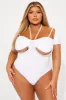 Giulia Cut Out Bodysuit - Ivory sold by Fashion Nova