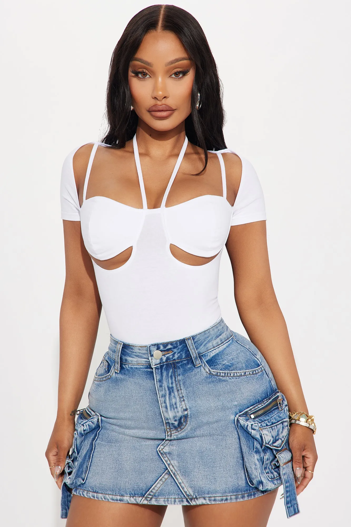 Giulia Cut Out Bodysuit - Ivory sold by Fashion Nova product image thumbnail 3