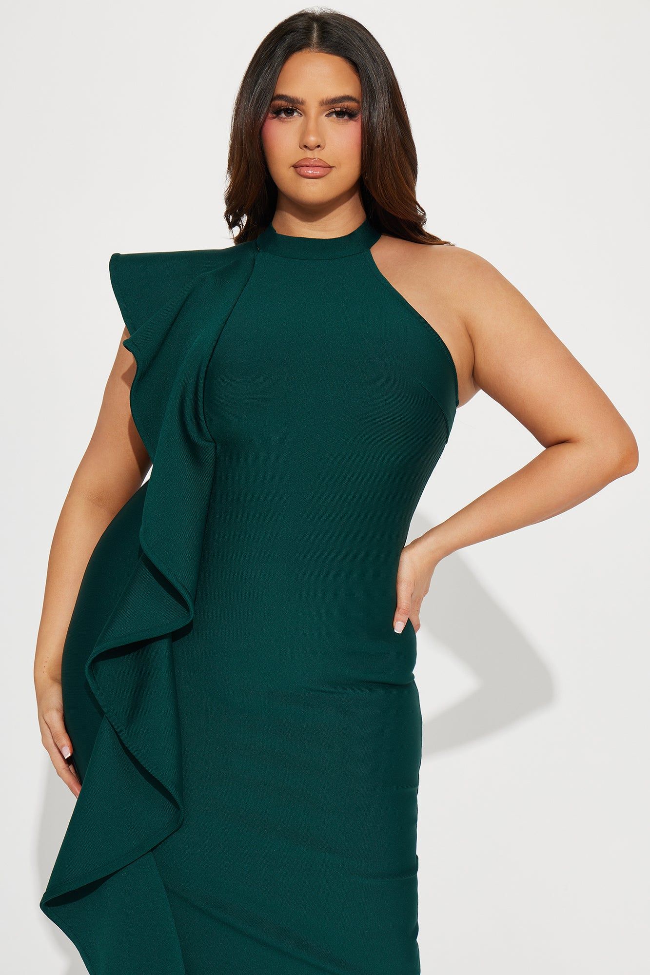 Raylin Bandage Midi Dress - Hunter sold by Fashion Nova product image thumbnail 5