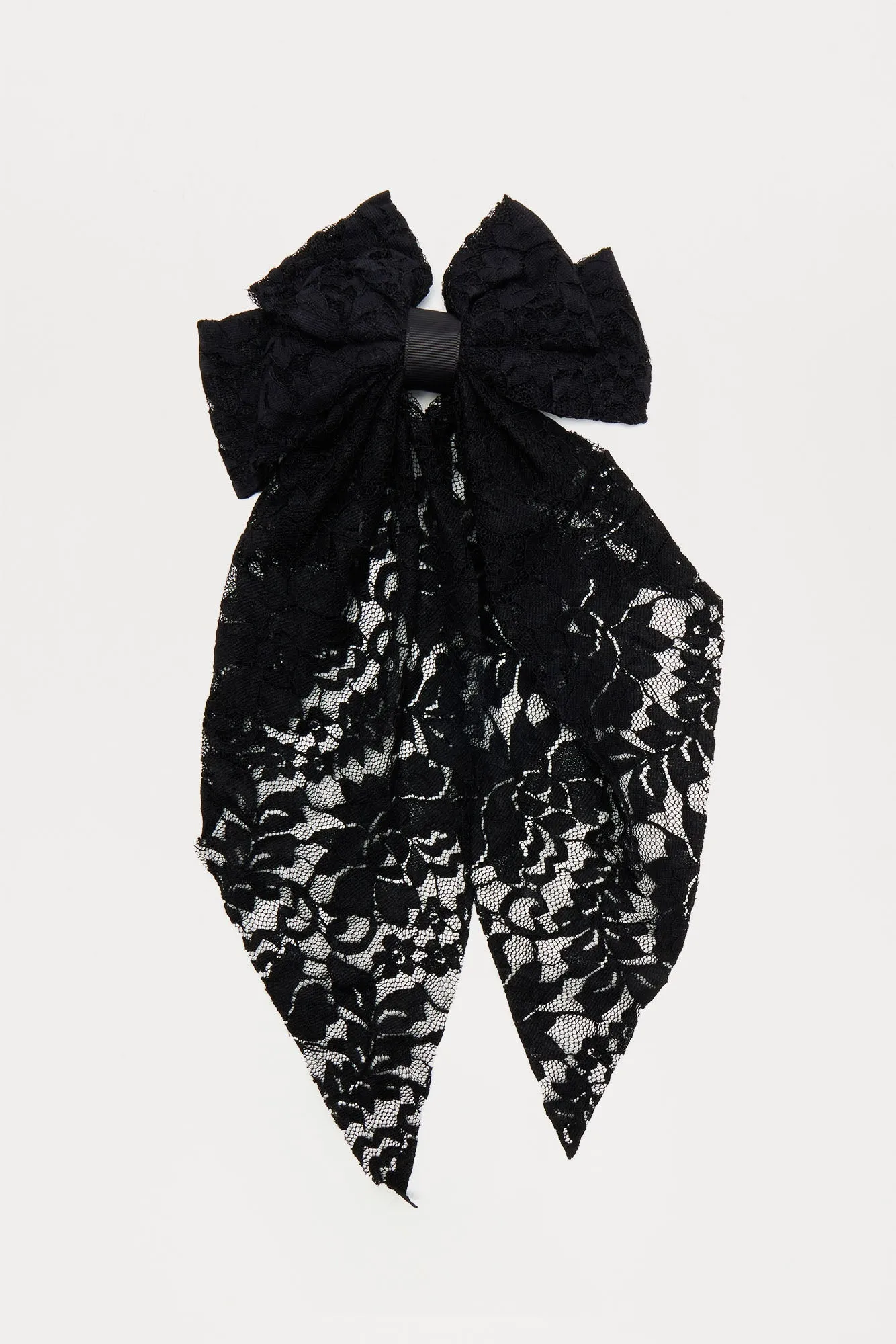 Tea Time Lace Hair Bow - Black sold by Fashion Nova product image thumbnail 2