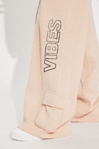 Good Vibes Washed Wide Leg Pant - Taupe/combo sold by Fashion Nova