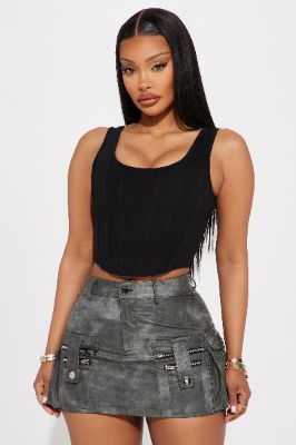 Pia Corset Top - Black sold by Fashion Nova