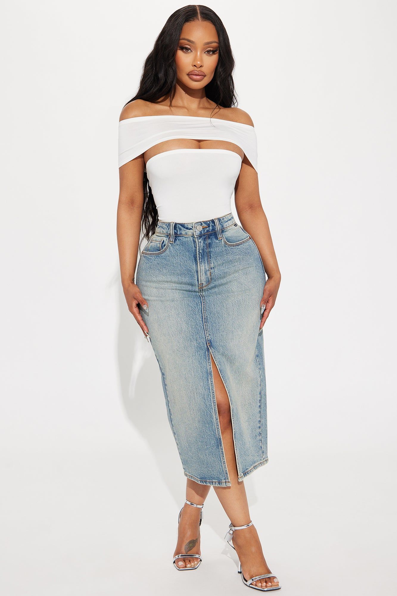 Camille Cut Out Bodysuit - Ivory sold by Fashion Nova product image thumbnail 2