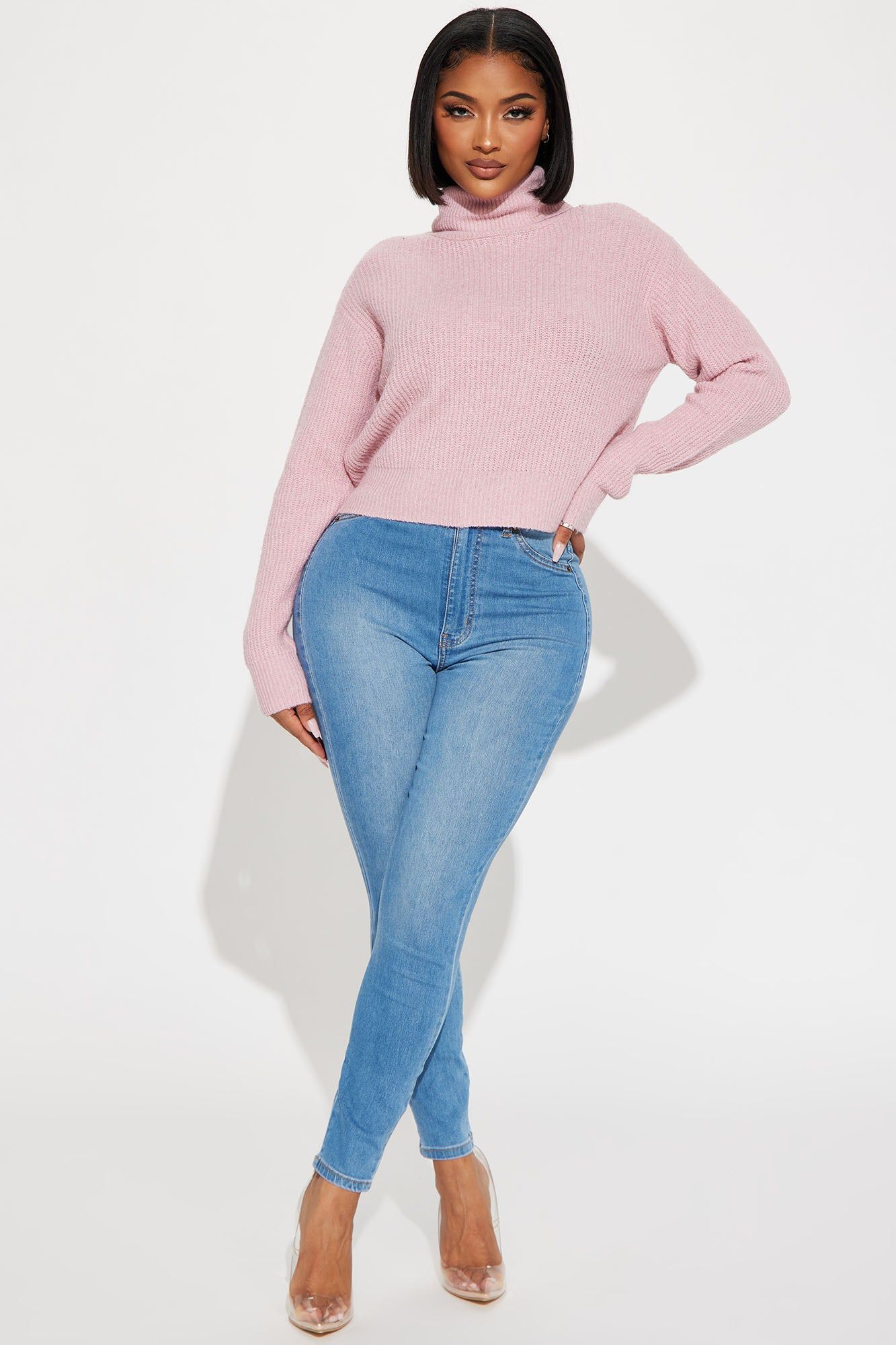 Shivani Turtleneck Sweater - Pink sold by Fashion Nova product image thumbnail 2