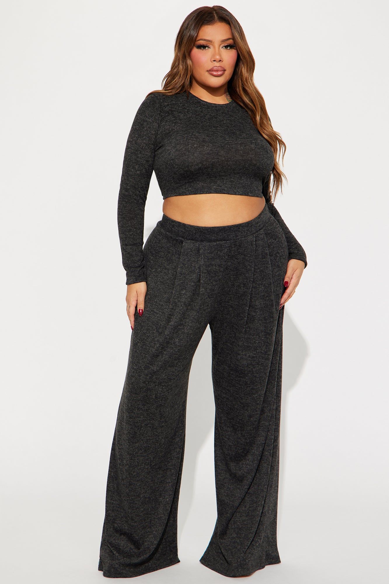 Chosen One Brushed Knit Pant Set - Black sold by Fashion Nova product image thumbnail 4