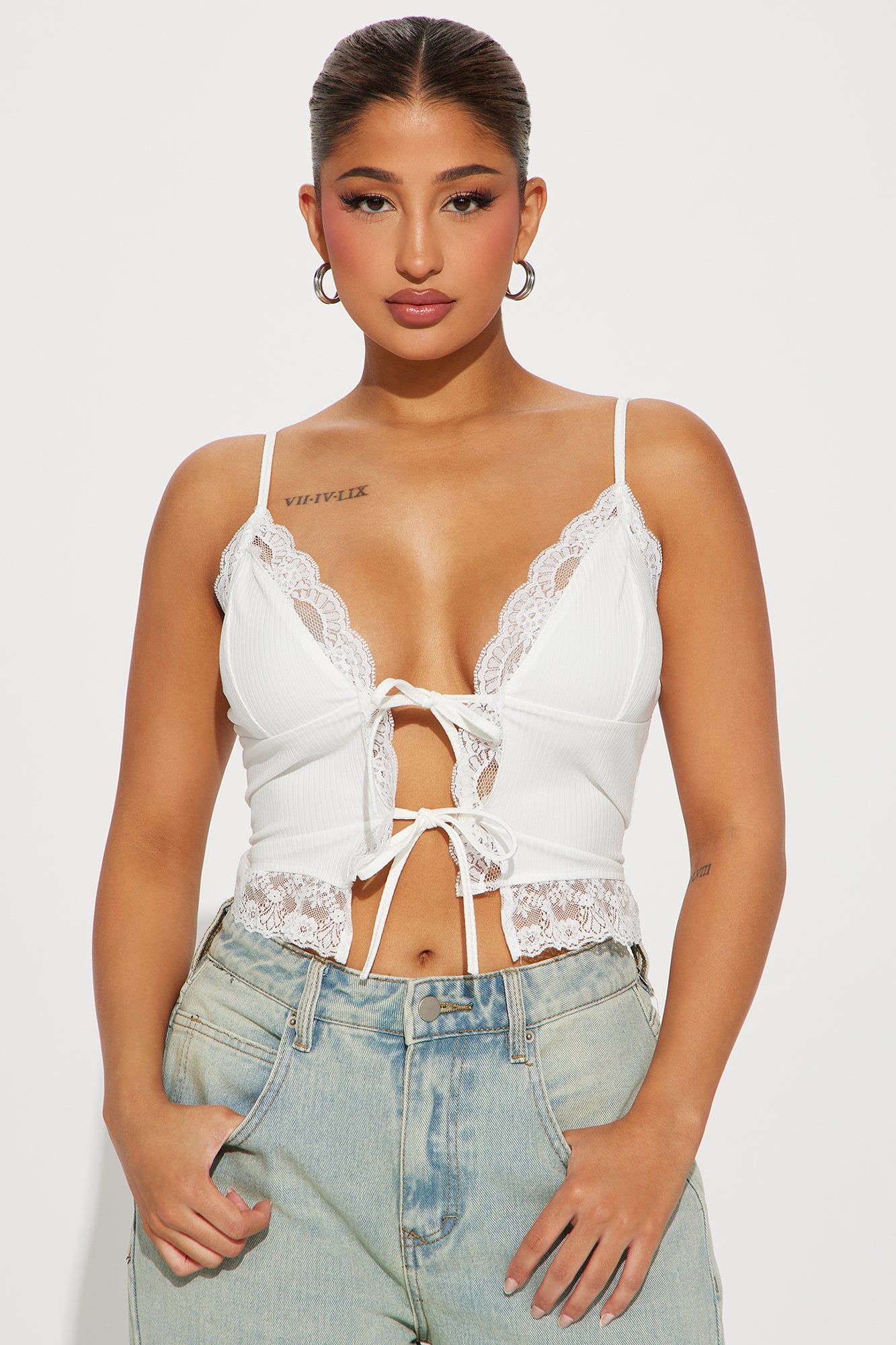 Spring Feeling Cami Top - White sold by Fashion Nova