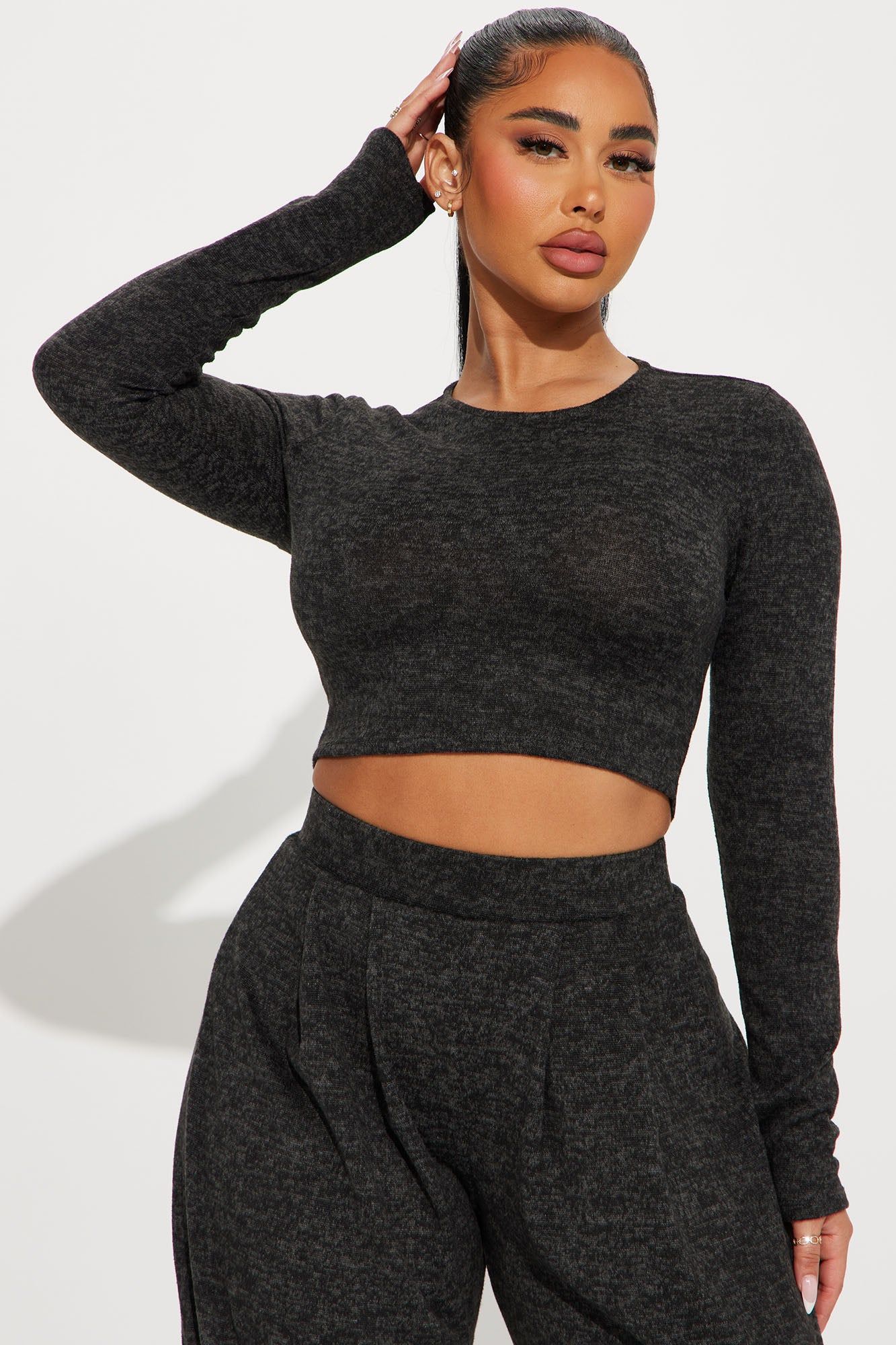 Chosen One Brushed Knit Pant Set - Black sold by Fashion Nova product image thumbnail 2