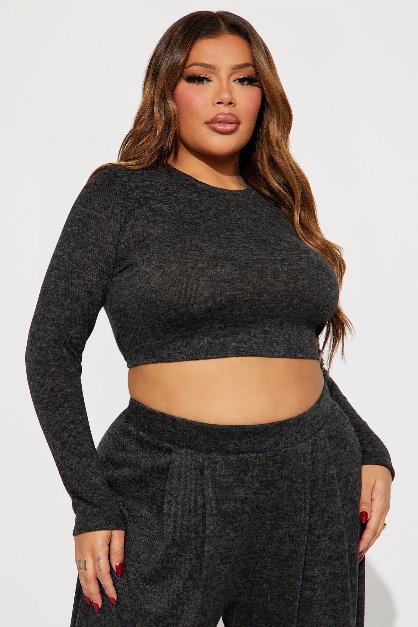 Chosen One Brushed Knit Pant Set - Black sold by Fashion Nova product image thumbnail 5