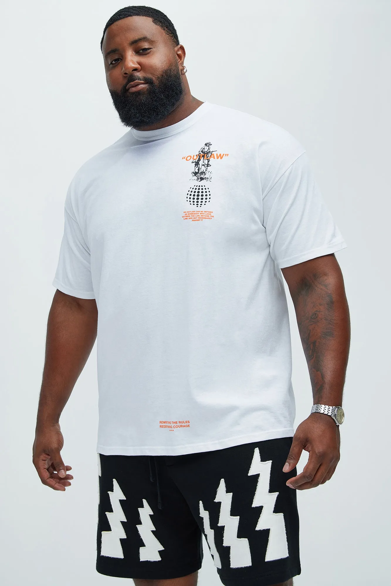 Outlaw By Nature Short Sleeve Tee - White sold by Fashion Nova product image thumbnail 5