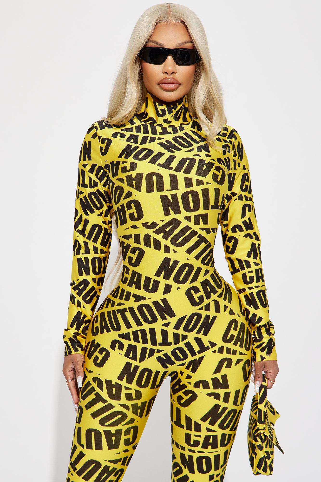 Proceed With Caution 3 Piece Costume Set - Yellow/combo sold by Fashion Nova product image thumbnail 2