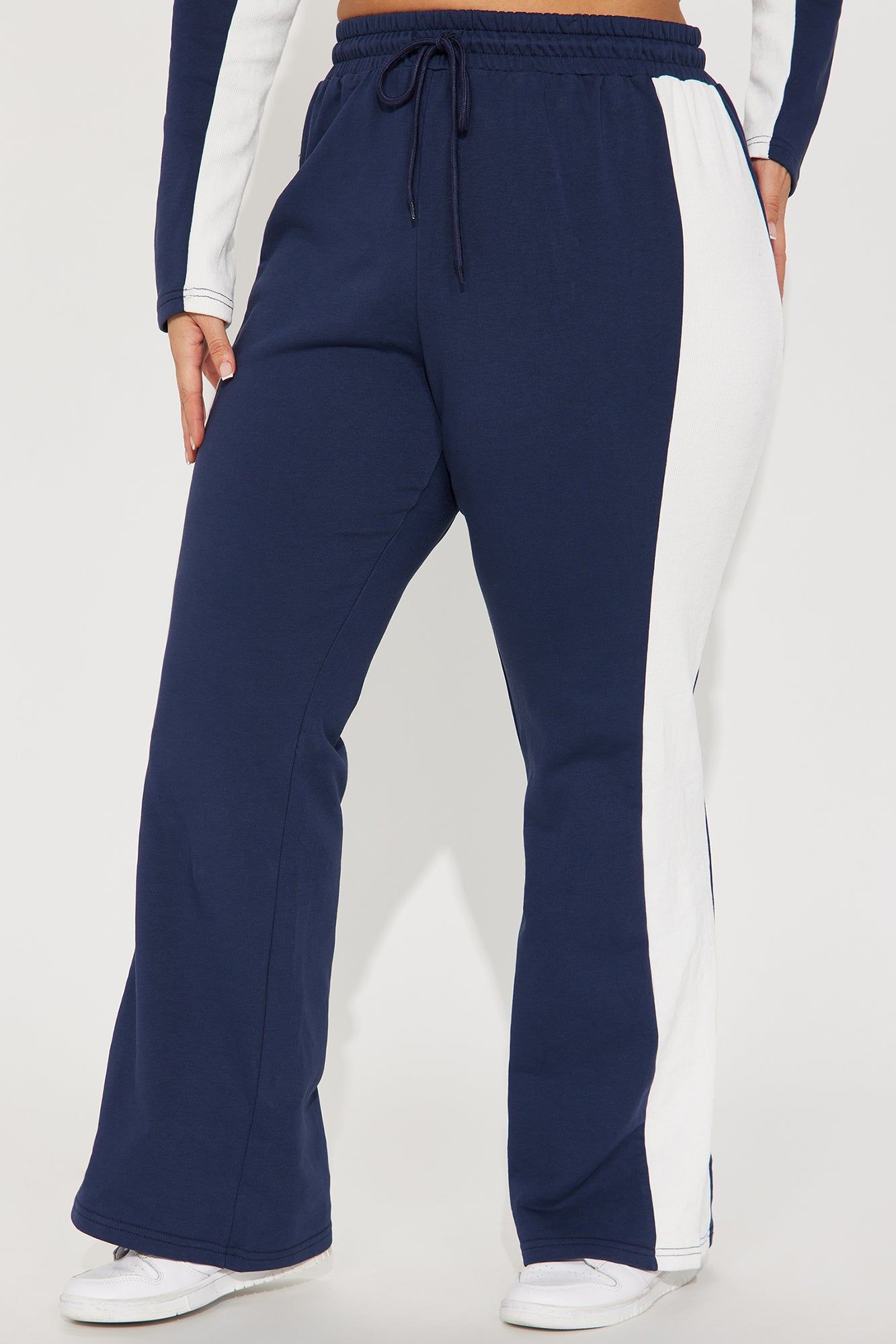 Top Of The World Lounge Flare Pants - Navy/combo sold by Fashion Nova product image thumbnail 5