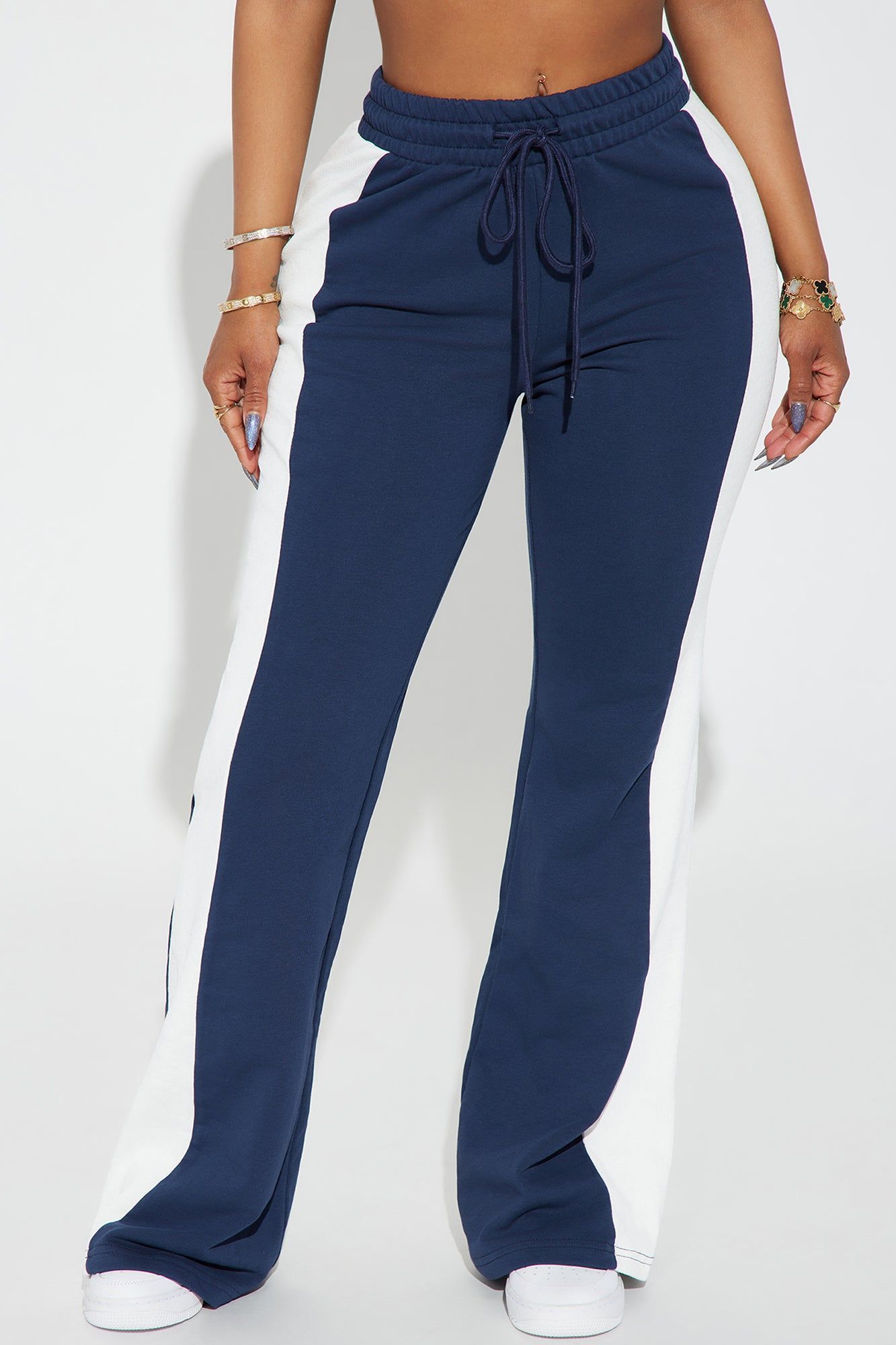 Top Of The World Lounge Flare Pants - Navy/combo sold by Fashion Nova product image thumbnail 2