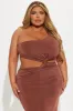 Cassandra Slinky Maxi Dress - Brown sold by Fashion Nova