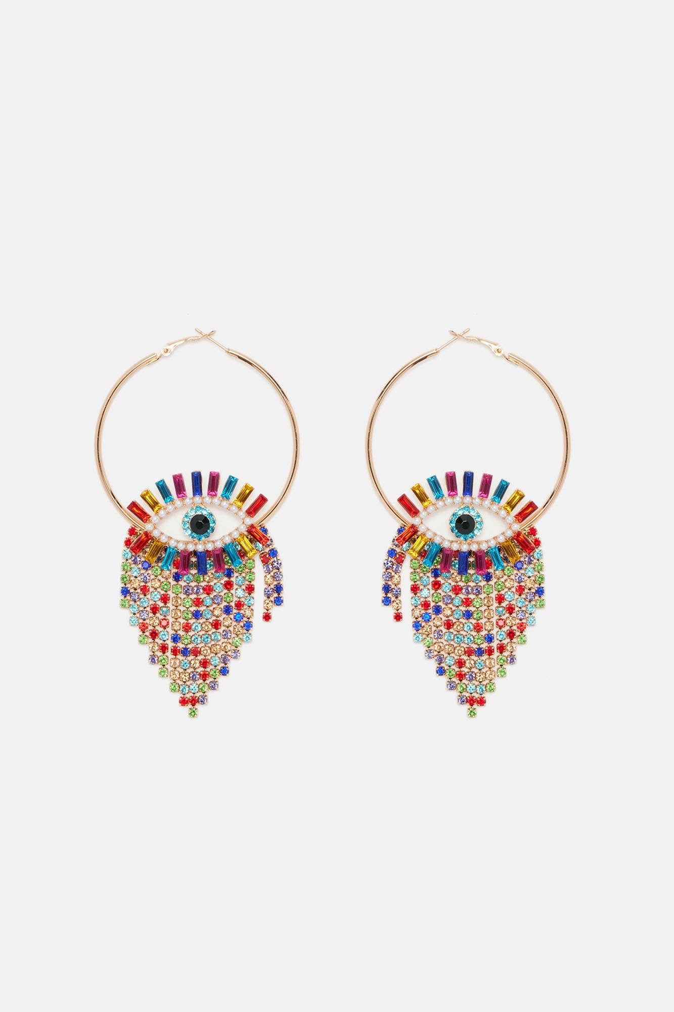 Graceful Eye Drop Earrings - Gold/Multi sold by Fashion Nova product image thumbnail 3