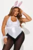 Mean Bunny Babe 4 Piece Costume Set - White sold by Fashion Nova