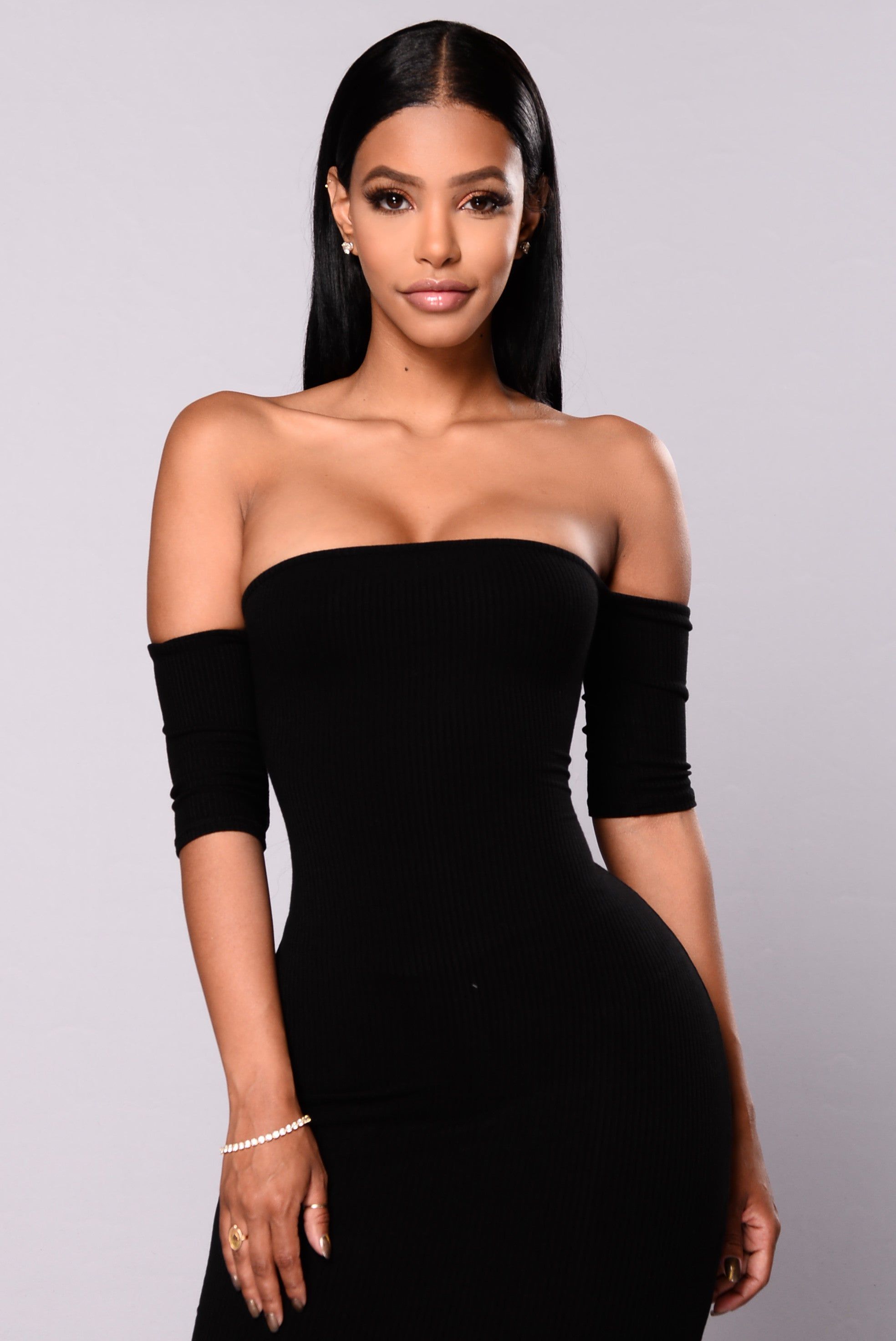 Lola Off Shoulder Dress - Black sold by Fashion Nova product image thumbnail 2