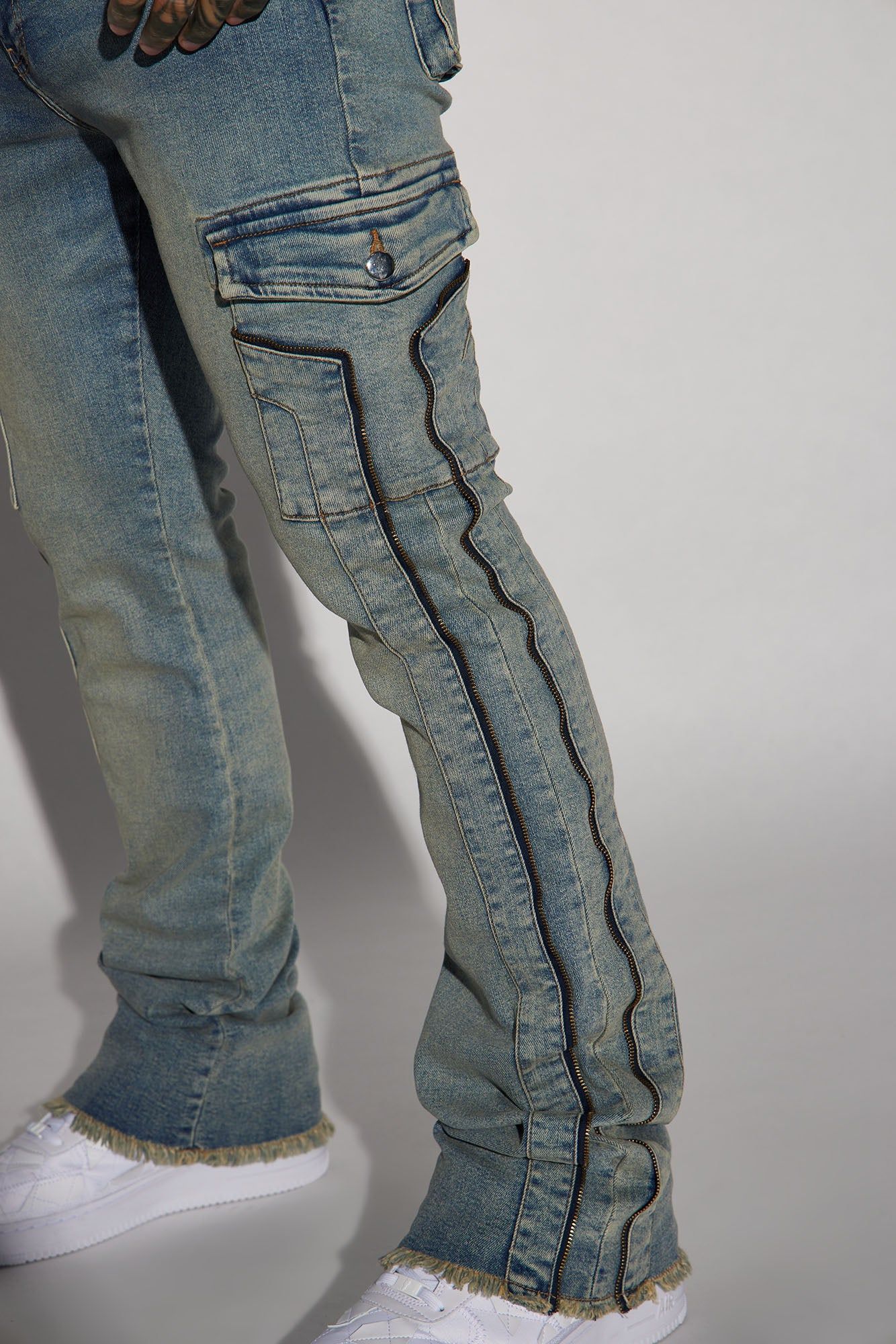 Hilltop Stacked Skinny Flare Jeans - Light Blue Wash sold by Fashion Nova product image thumbnail 5
