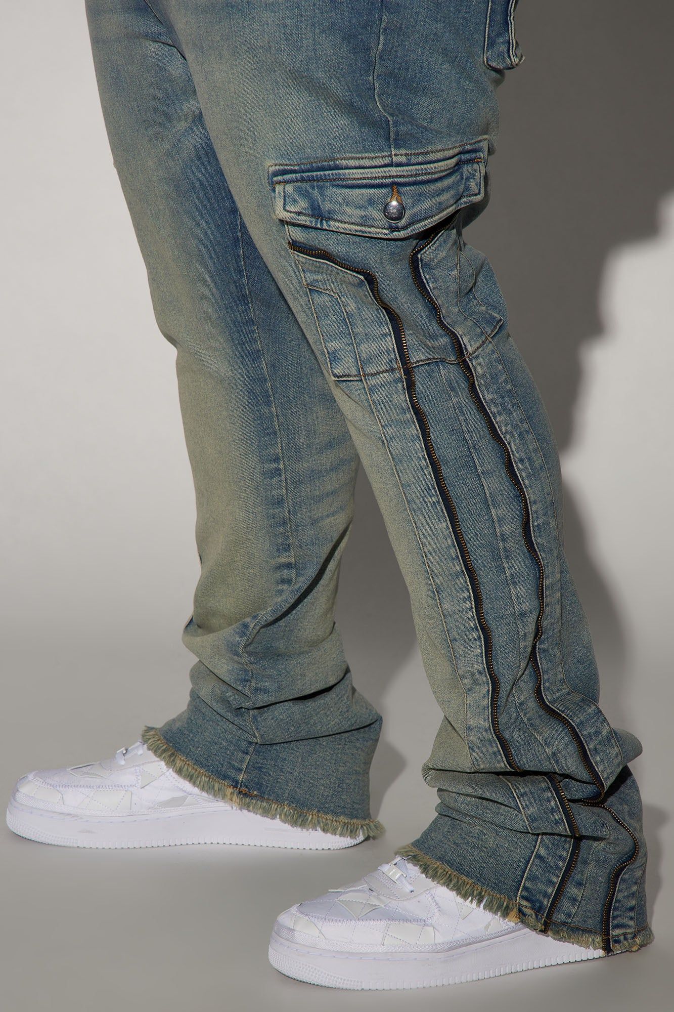 Hilltop Stacked Skinny Flare Jeans - Light Blue Wash sold by Fashion Nova product image thumbnail 8